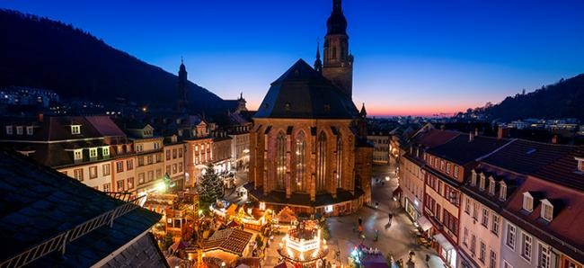 海德堡圣诞市场，照片来源：Heidelberg Marketing